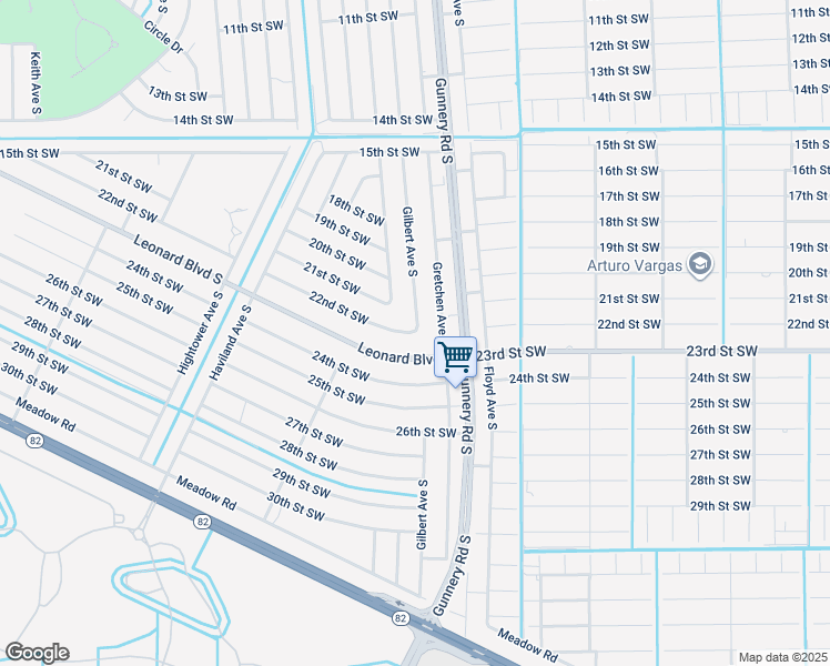map of restaurants, bars, coffee shops, grocery stores, and more near 1591 Gilbert Avenue South in Lehigh Acres