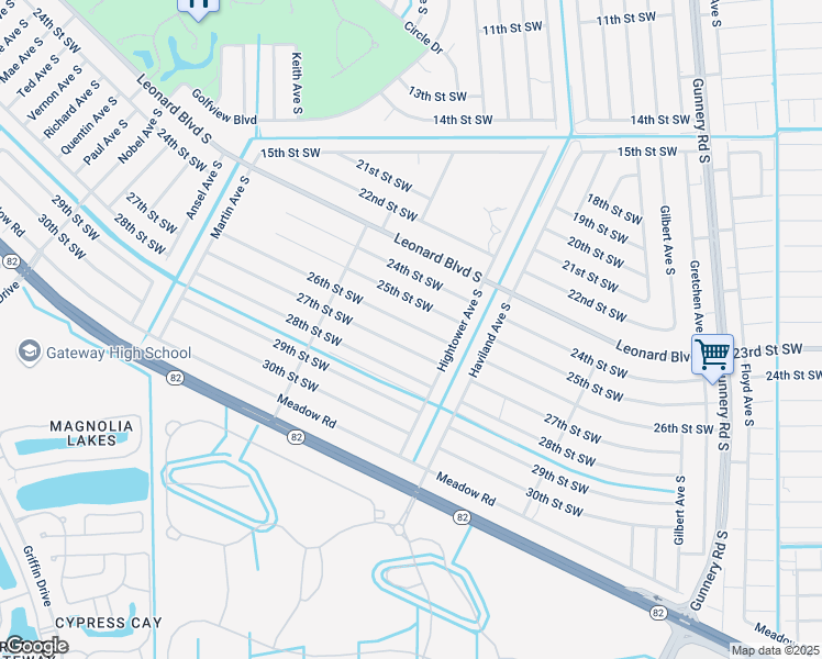 map of restaurants, bars, coffee shops, grocery stores, and more near 4621 26th Street in Lehigh Acres