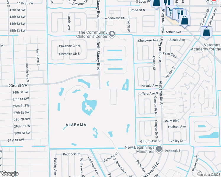 map of restaurants, bars, coffee shops, grocery stores, and more near 9050 Leatherwood Loop in Lehigh Acres