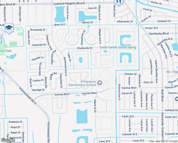 map of restaurants, bars, coffee shops, grocery stores, and more near 209 Eaglesmere Drive in Lehigh Acres