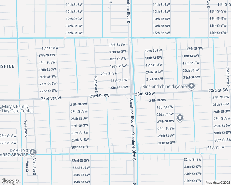map of restaurants, bars, coffee shops, grocery stores, and more near 3116 23rd Street Southwest in Lehigh Acres