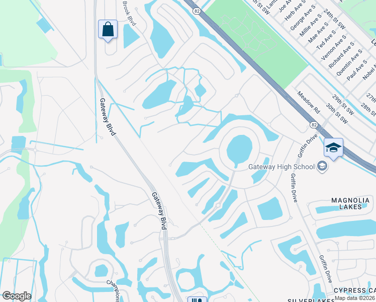 map of restaurants, bars, coffee shops, grocery stores, and more near 12500 Fairmont Drive in Fort Myers