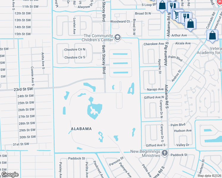 map of restaurants, bars, coffee shops, grocery stores, and more near 9050 Leatherwood Loop in Lehigh Acres
