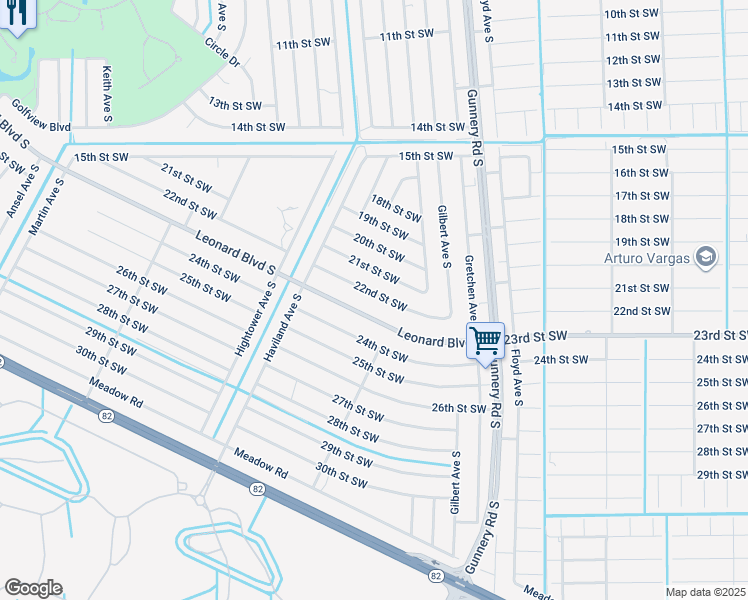 map of restaurants, bars, coffee shops, grocery stores, and more near 4508 Leonard Boulevard South in Lehigh Acres