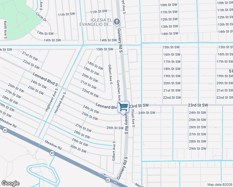 map of restaurants, bars, coffee shops, grocery stores, and more near 1569 Gilbert Avenue South in Lehigh Acres