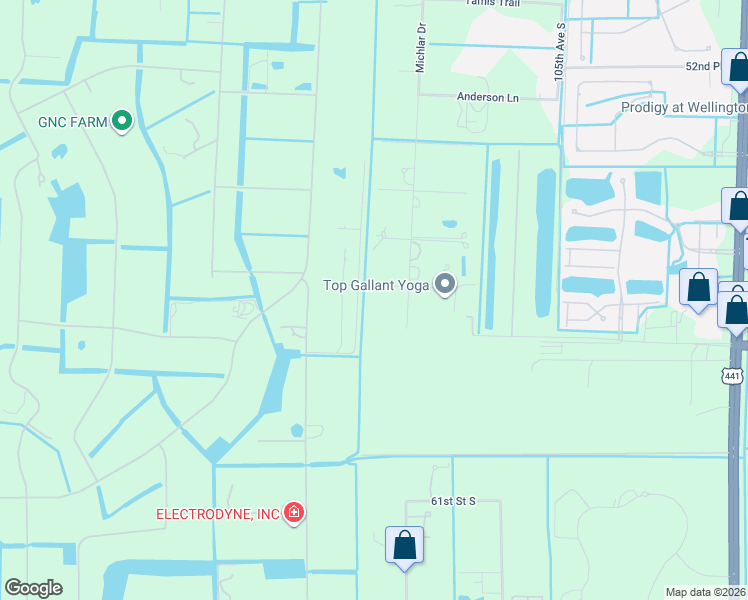 map of restaurants, bars, coffee shops, grocery stores, and more near 10970 58th Road South in Lake Worth