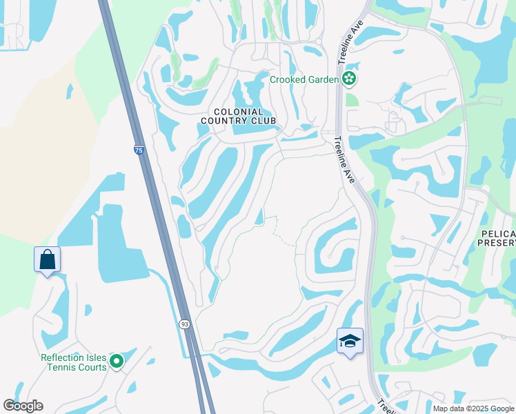 map of restaurants, bars, coffee shops, grocery stores, and more near 9603 Hemingway Lane in Fort Myers