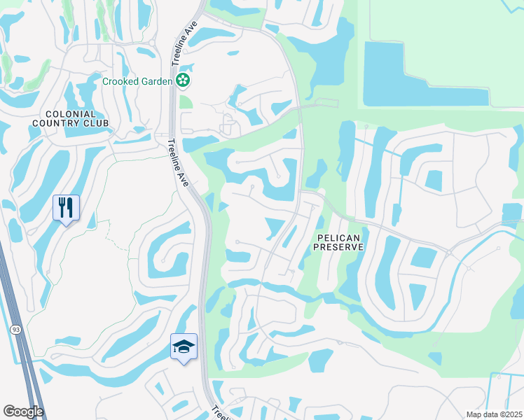 map of restaurants, bars, coffee shops, grocery stores, and more near 10531 Bella Vista Drive in Fort Myers