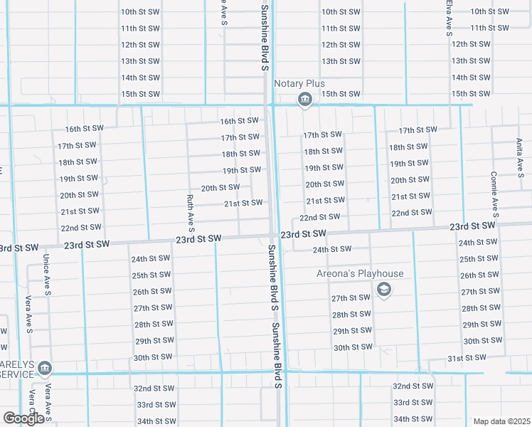 map of restaurants, bars, coffee shops, grocery stores, and more near 3100 22nd Street Southwest in Lehigh Acres