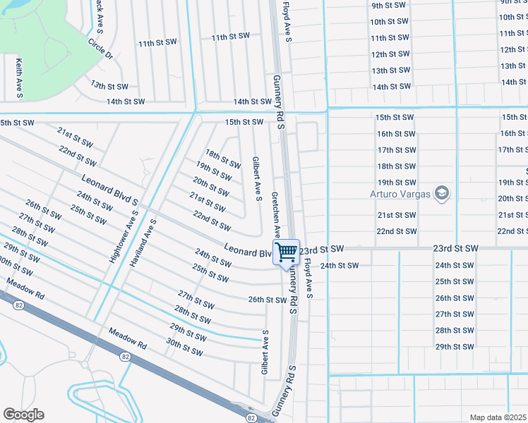 map of restaurants, bars, coffee shops, grocery stores, and more near 1569 Gilbert Avenue South in Lehigh Acres