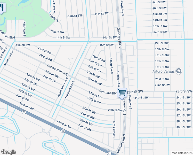 map of restaurants, bars, coffee shops, grocery stores, and more near 4519 21st Street Southwest in Lehigh Acres