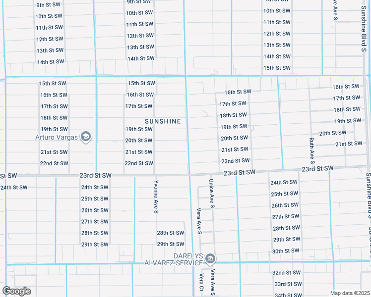 map of restaurants, bars, coffee shops, grocery stores, and more near 3700 21st Street Southwest in Lehigh Acres