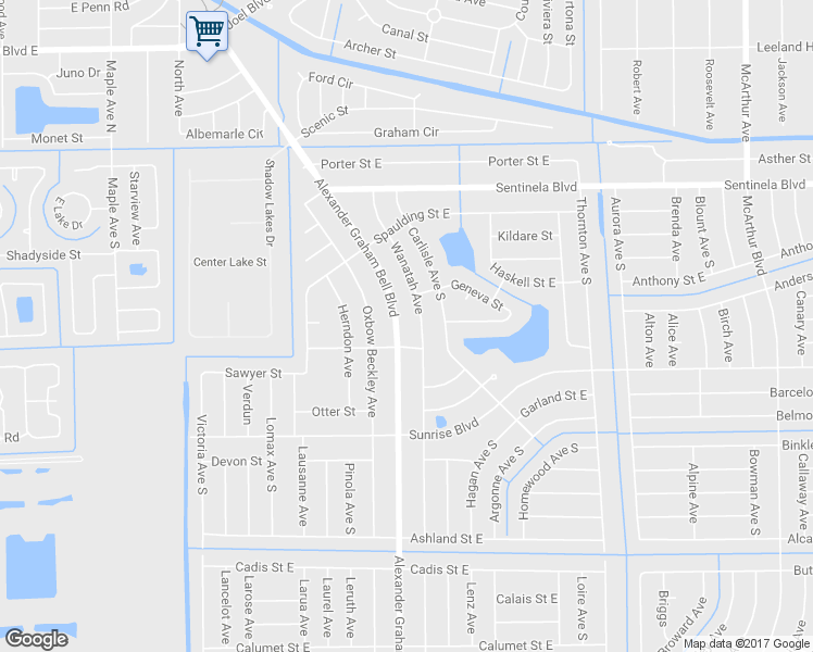 map of restaurants, bars, coffee shops, grocery stores, and more near 167 Bell Boulevard in Lehigh Acres