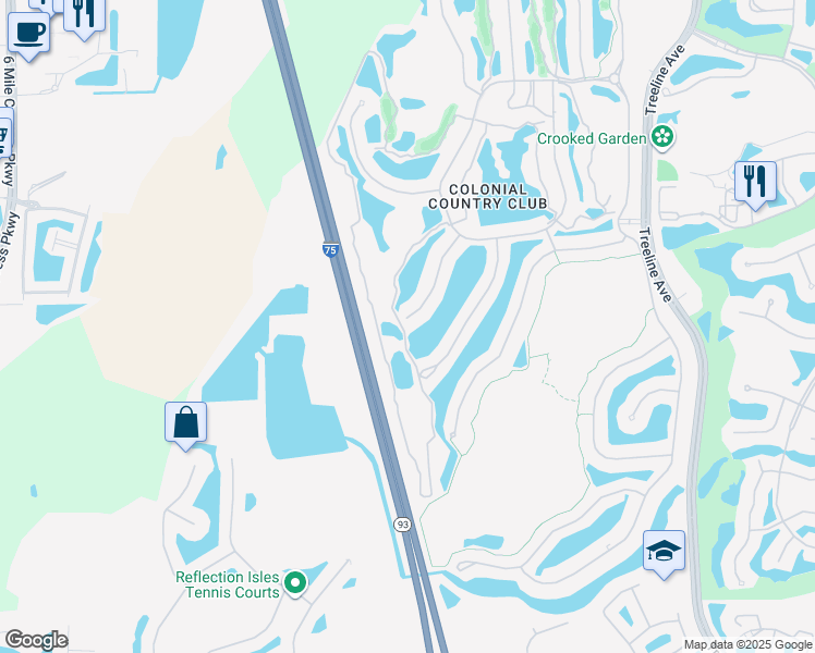 map of restaurants, bars, coffee shops, grocery stores, and more near 10057 Majestic Avenue in Fort Myers