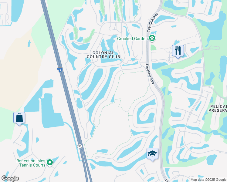 map of restaurants, bars, coffee shops, grocery stores, and more near 9603 Hemingway Lane in Fort Myers