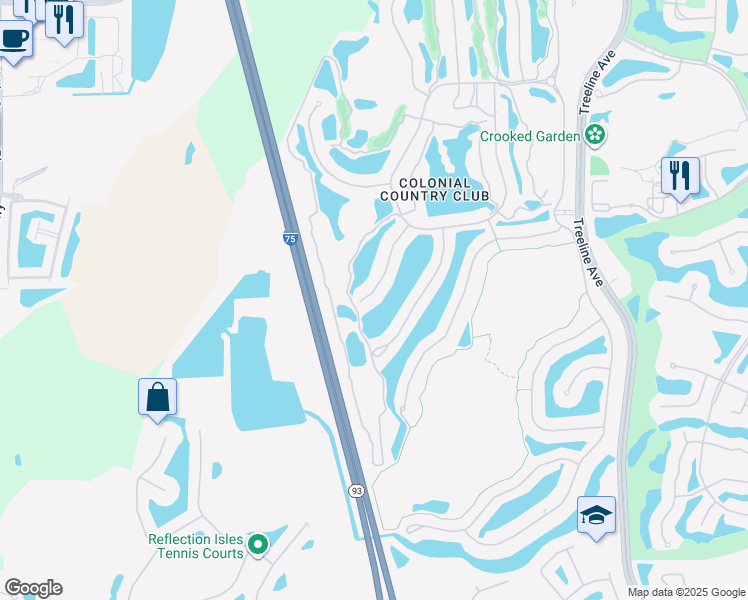 map of restaurants, bars, coffee shops, grocery stores, and more near 10057 Majestic Avenue in Fort Myers