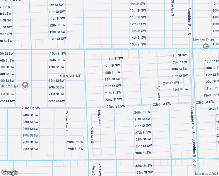 map of restaurants, bars, coffee shops, grocery stores, and more near 3515 20th Street Southwest in Lehigh Acres
