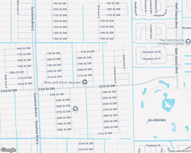 map of restaurants, bars, coffee shops, grocery stores, and more near 2712 22nd Street Southwest in Lehigh Acres