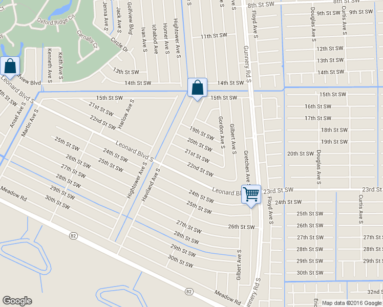 map of restaurants, bars, coffee shops, grocery stores, and more near 4535 21st Street Southwest in Lehigh Acres