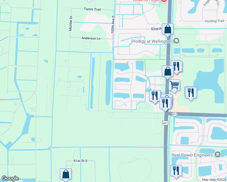 map of restaurants, bars, coffee shops, grocery stores, and more near 10444 White Pinto Court in Lake Worth
