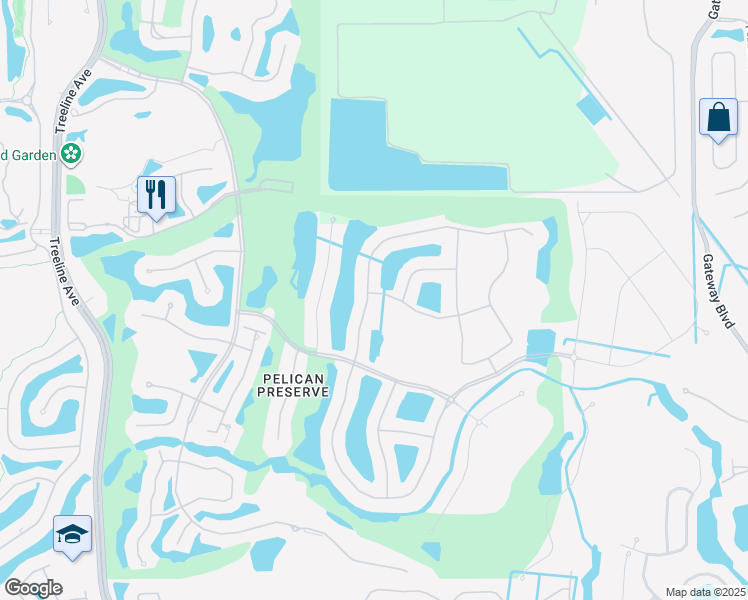 map of restaurants, bars, coffee shops, grocery stores, and more near 10451 Materita Drive in Fort Myers