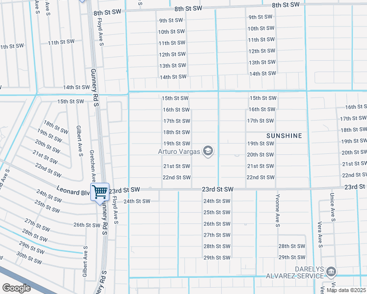 map of restaurants, bars, coffee shops, grocery stores, and more near 4100 19th Street Southwest in Lehigh Acres