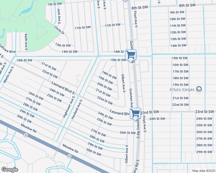 map of restaurants, bars, coffee shops, grocery stores, and more near 4524 20th Street Southwest in Lehigh Acres