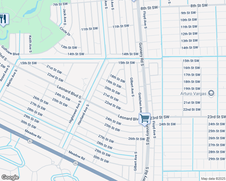map of restaurants, bars, coffee shops, grocery stores, and more near 4524 20th Street Southwest in Lehigh Acres