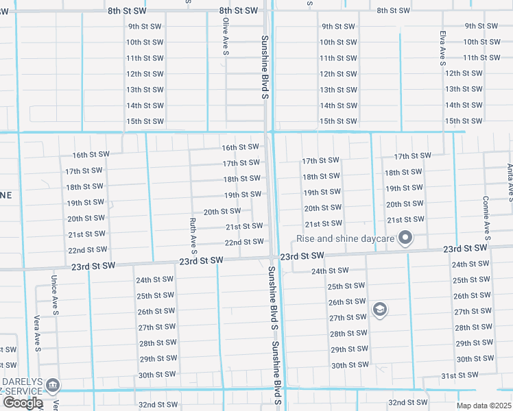 map of restaurants, bars, coffee shops, grocery stores, and more near 1905 Nora Avenue South in Lehigh Acres