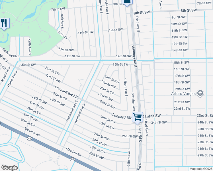 map of restaurants, bars, coffee shops, grocery stores, and more near 4524 20th Street Southwest in Lehigh Acres