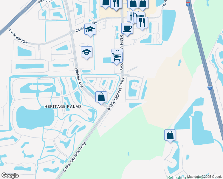 map of restaurants, bars, coffee shops, grocery stores, and more near 8248 Pacific Beach Drive in Fort Myers