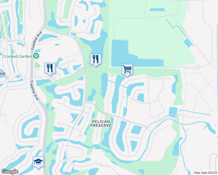 map of restaurants, bars, coffee shops, grocery stores, and more near 10443 Solaro Street in Fort Myers