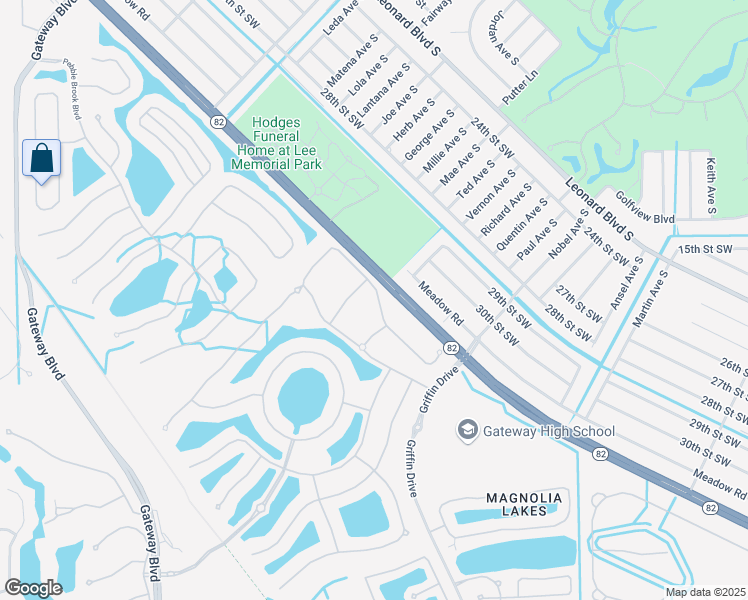 map of restaurants, bars, coffee shops, grocery stores, and more near 10708 Essex Square Boulevard in Fort Myers