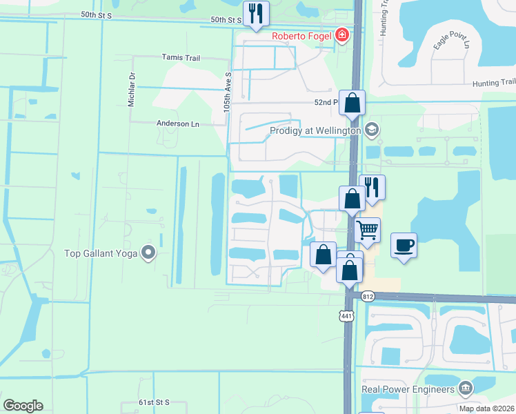 map of restaurants, bars, coffee shops, grocery stores, and more near 10250 Clubhouse Turn Road in Lake Worth