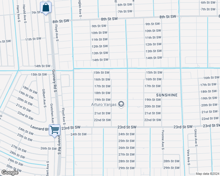 map of restaurants, bars, coffee shops, grocery stores, and more near 4101 17th Street Southwest in Lehigh Acres