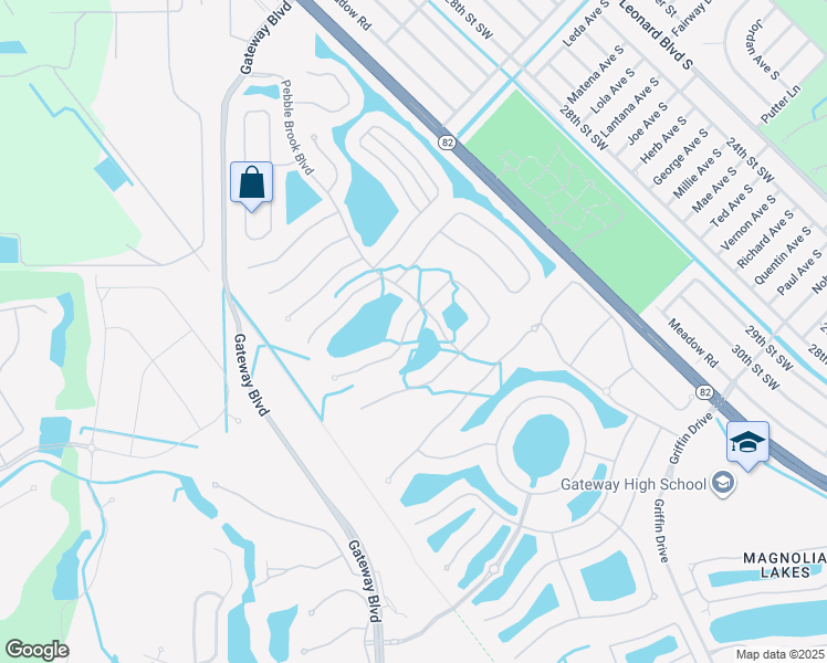 map of restaurants, bars, coffee shops, grocery stores, and more near 12482 Pebble Stone Court in Fort Myers