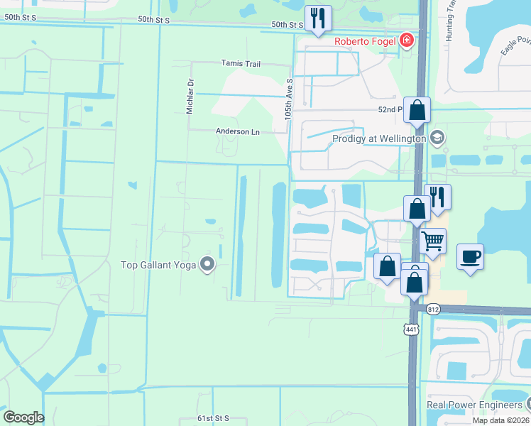 map of restaurants, bars, coffee shops, grocery stores, and more near 5660 Lago Del Sol Drive in Lake Worth