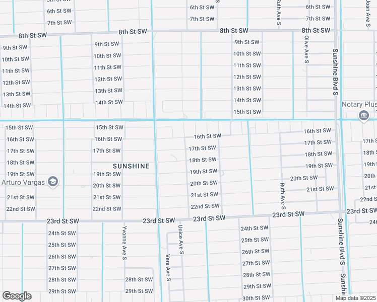 map of restaurants, bars, coffee shops, grocery stores, and more near 3519 17th Street Southwest in Lehigh Acres