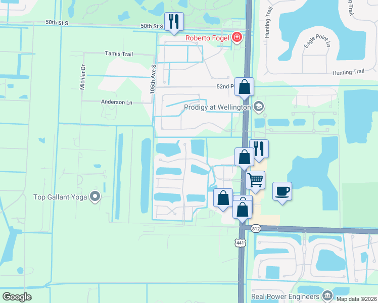 map of restaurants, bars, coffee shops, grocery stores, and more near 5708 Saddle Trail Lane in Lake Worth