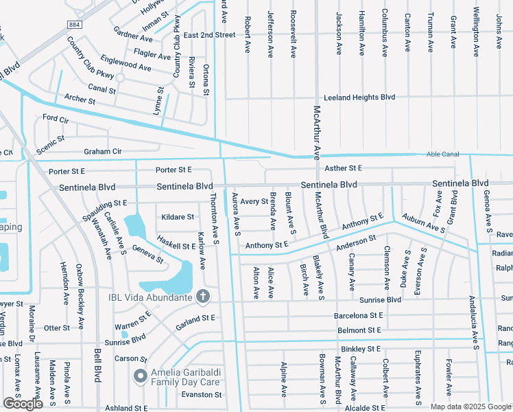 map of restaurants, bars, coffee shops, grocery stores, and more near 910 Sentinela Boulevard in Lehigh Acres