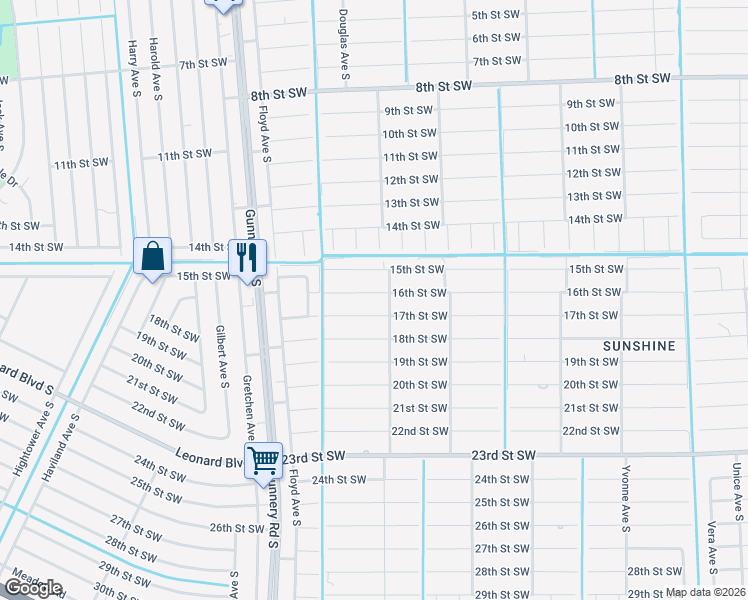 map of restaurants, bars, coffee shops, grocery stores, and more near 4204 16th Street Southwest in Lehigh Acres