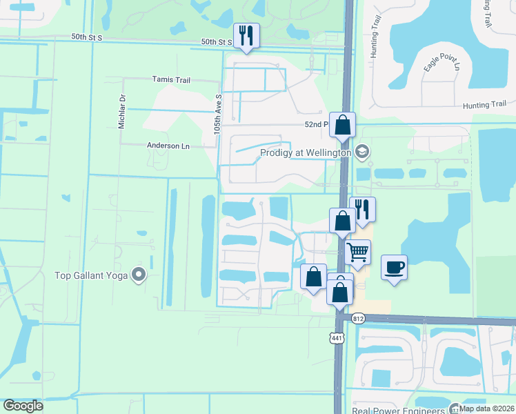 map of restaurants, bars, coffee shops, grocery stores, and more near 5673 Saddle Trail Lane in Lake Worth