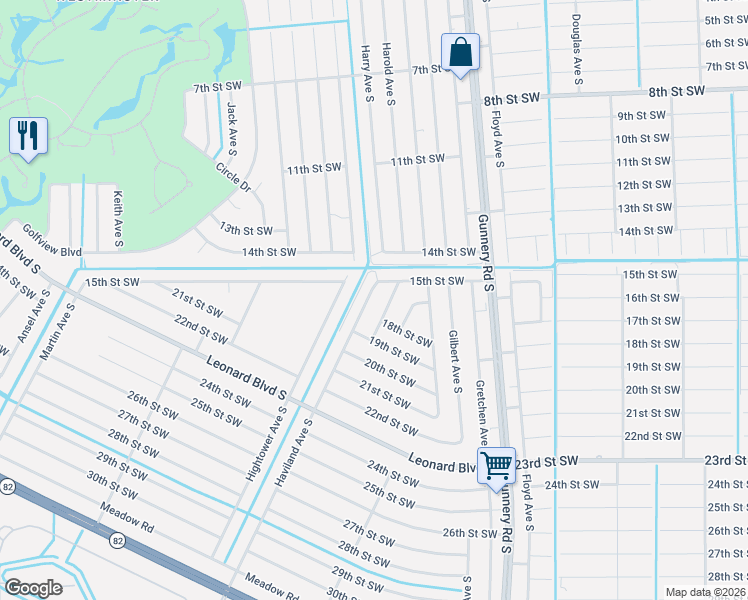 map of restaurants, bars, coffee shops, grocery stores, and more near 1508 Haviland Avenue South in Lehigh Acres