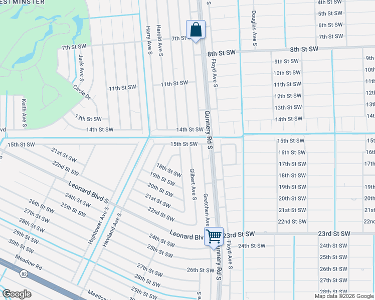 map of restaurants, bars, coffee shops, grocery stores, and more near 1504 Gilbert Avenue South in Lehigh Acres