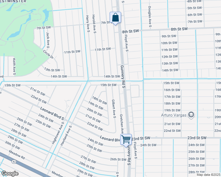 map of restaurants, bars, coffee shops, grocery stores, and more near 1504 Gilbert Avenue South in Lehigh Acres
