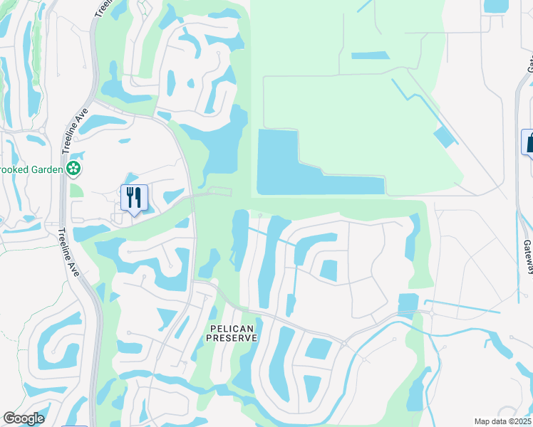 map of restaurants, bars, coffee shops, grocery stores, and more near 10421 Solaro Street in Fort Myers