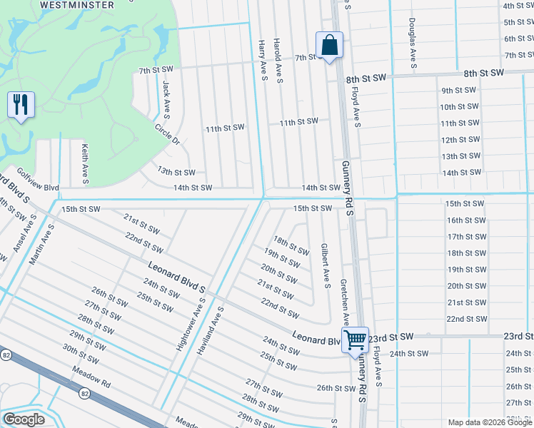 map of restaurants, bars, coffee shops, grocery stores, and more near 1508 Haviland Avenue South in Lehigh Acres
