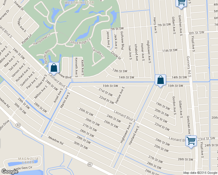 map of restaurants, bars, coffee shops, grocery stores, and more near 4725 15th Street Southwest in Lehigh Acres