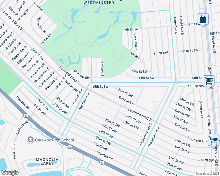 map of restaurants, bars, coffee shops, grocery stores, and more near 4753 15th Street Southwest in Lehigh Acres