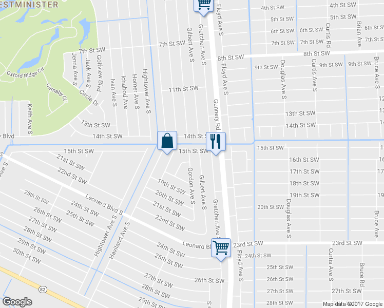 map of restaurants, bars, coffee shops, grocery stores, and more near 1501 Gordon Avenue South in Lehigh Acres